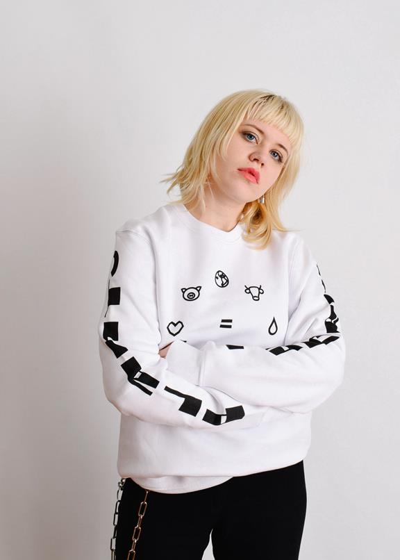 Equal Beings Sweater - White - Organic X Recycled 4