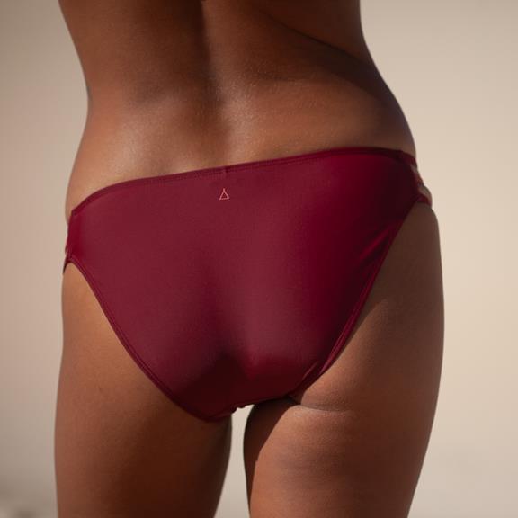 Brazilian Cut Bikini Bottom Free Dark Red 2
