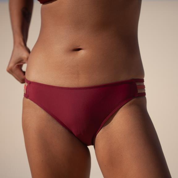 Brazilian Cut Bikini Bottom Free Dark Red 3