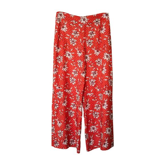 Trousers Edith Red Floral 1