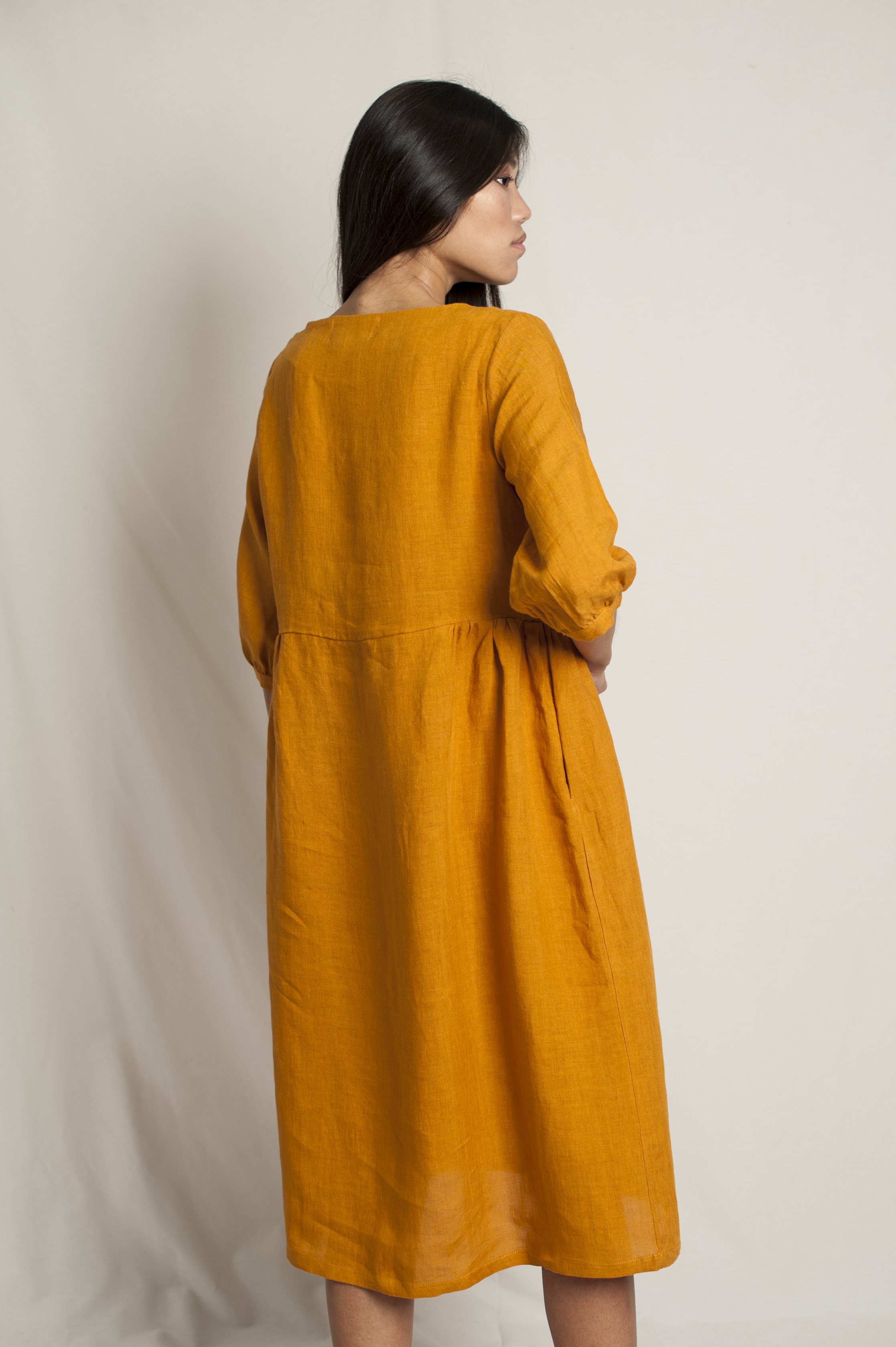 Pre-Order: Dress Flora Dark Yellow 3