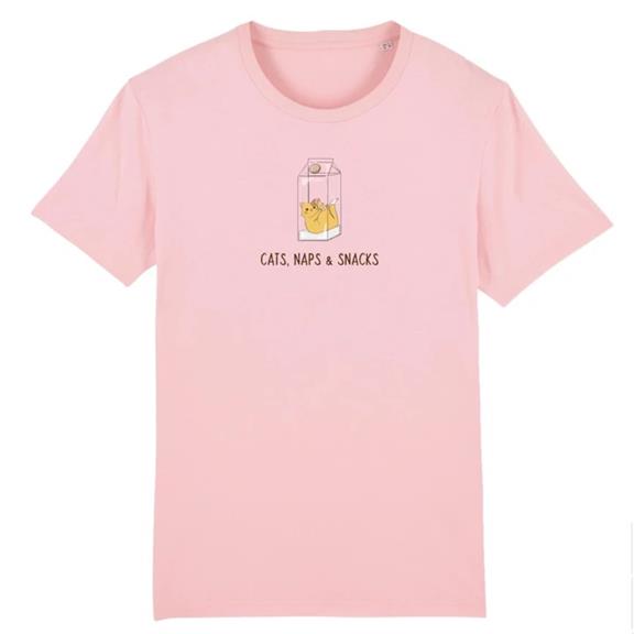 T-Shirt Cats, Naps & Snacks Pink 1
