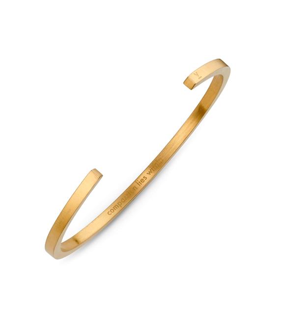 Gold Bangle With Gold & Black Petite Watch 5