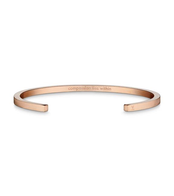 Rose Gold Bangle With Rose Gold & Black Petite Watch 4