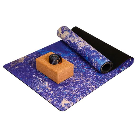 Yoga-Set Blauer Marmor 1