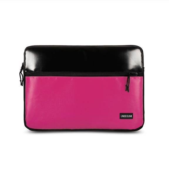 Laptop Sleeve With Front Pocket Black/Pink 1