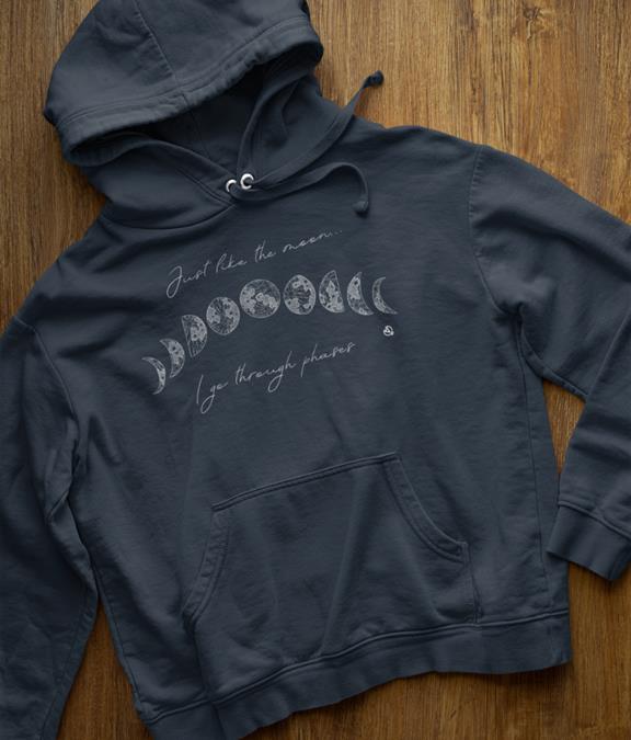 Hoodie Just Like The Moon French Navy 2