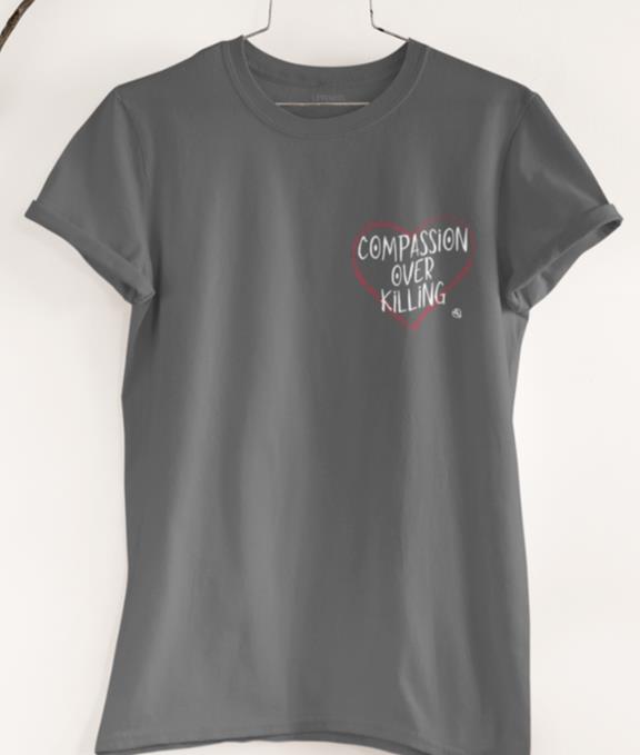 T-Shirt Compassion Over Killing Anthracite 1