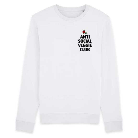 Sweatshirt Anti Social Veggie Club White 3