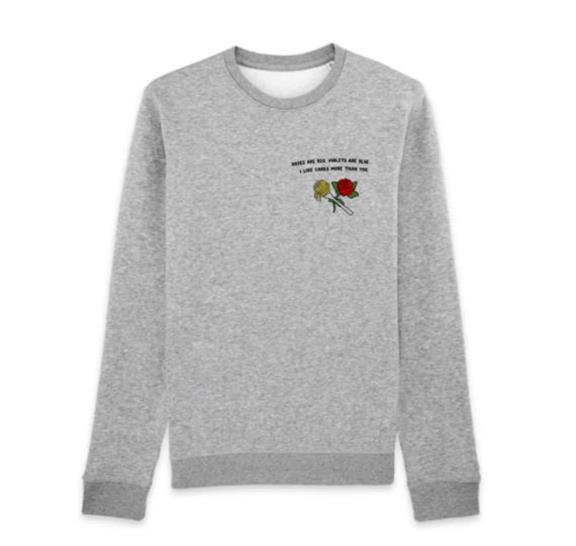 Sweatshirt Roses Grey 3