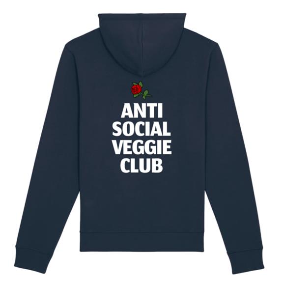 Hoodie Anti Social Veggie Club Dunkelblau 3