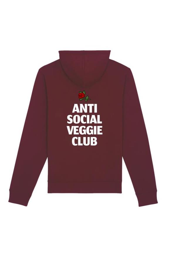 Hoodie Anti Social Veggie Club Bordeaux 4