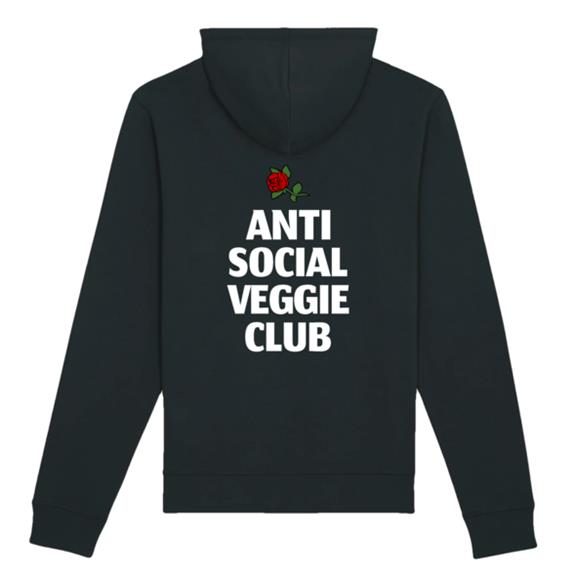 Hoodie Anti Social Veggie Club Schwarz 3