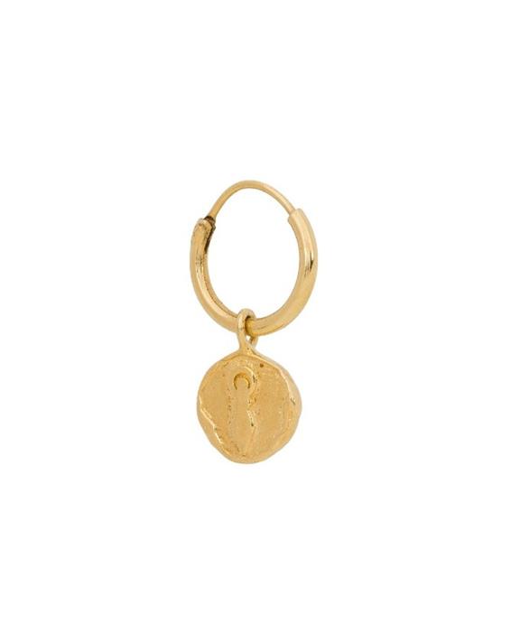 Single Earring Gaia Coin Gold 2