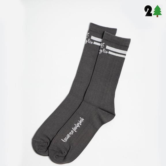 2 Pair Socks All My Eco White & Dark Grey 5
