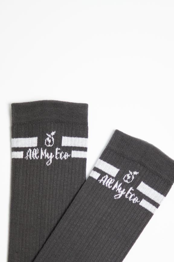 2 Pair Socks All My Eco White & Dark Grey 6