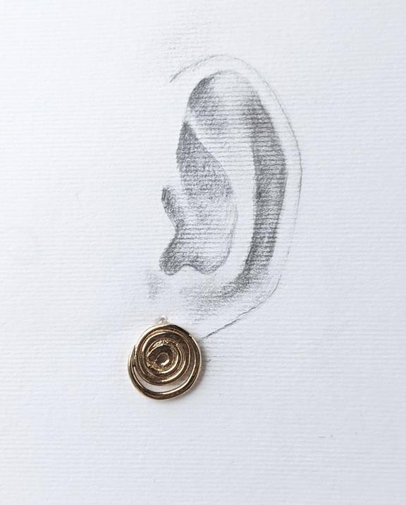 Earring Spiral Gold Vermeil 3