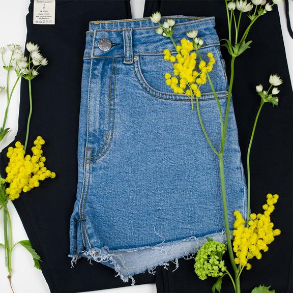 Denim Shorts Vintage Blauw 5