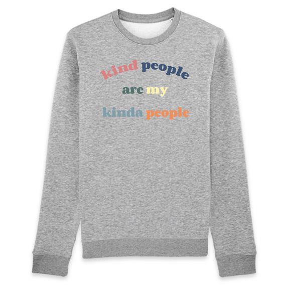 Sweatshirt Kind People Are My Kinda People Grijs 1