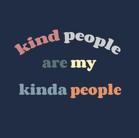 T-Shirt Kind People Are My Kinda People Donkerblauw 1