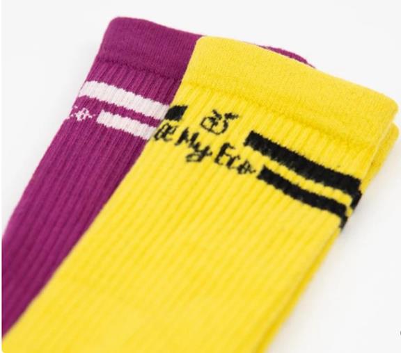Socks 2-pack Yellow & Purple van Shop Like You Give a Damn