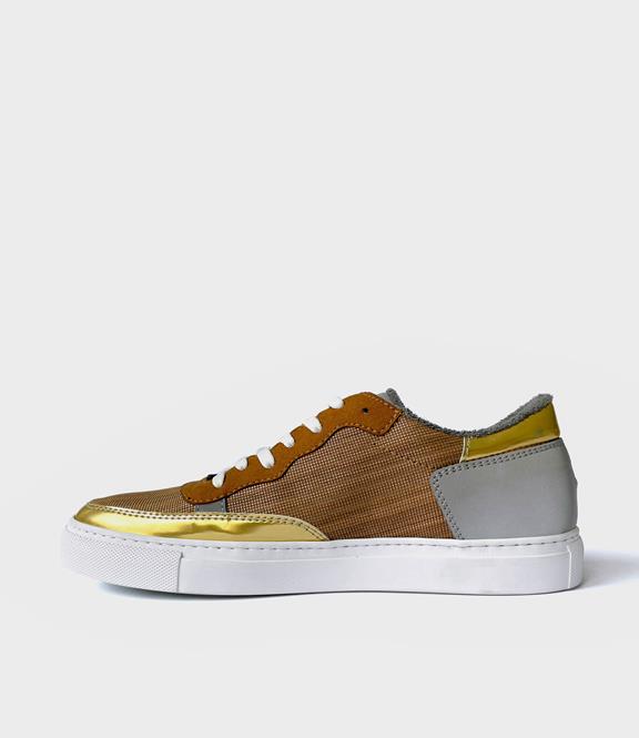 Sneakers Holz Braun Gold 3