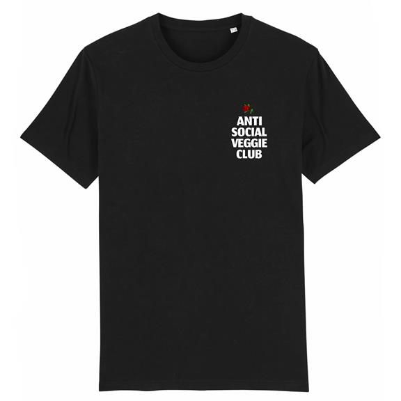 Anti Social Veggie Club - T-Shirt Zwart 2