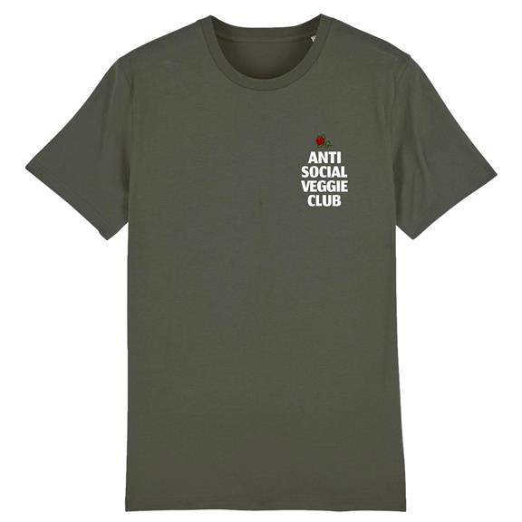 Anti Social Veggie Club - T-Shirt Kaki 2