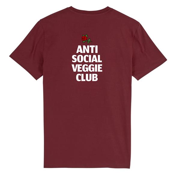 Anti Social Veggie Club - Rug Print T-Shirt Bordeaux 2