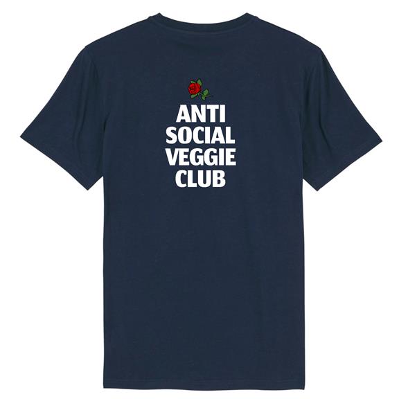 Anti Social Veggie Club - Rug Print T-Shirt Navy 2