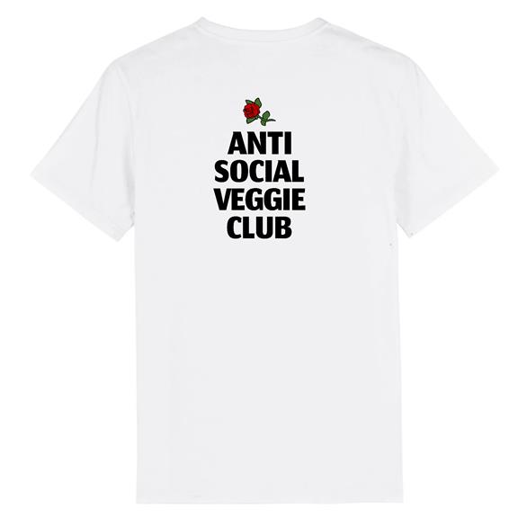 Anti Social Veggie Club - Rug Print T-Shirt Wit 2