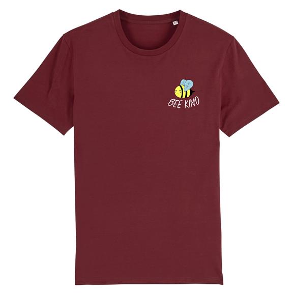 Bee Kind - Biologisch Katoen T-Shirt Bordeaux 2