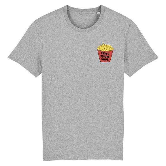 Fries Before Guys - Biologisch T-Shirt Grijs 2