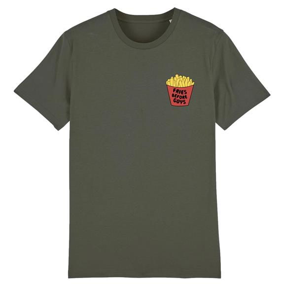 Fries Before Guys - Biologisch T-Shirt Kaki 2