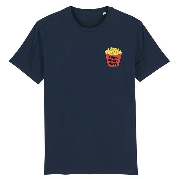 Fries Before Guys - Biologisch T-Shirt Navy 2