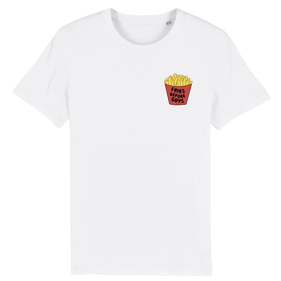 Fries Before Guys - Biologisch T-Shirt Wit 2