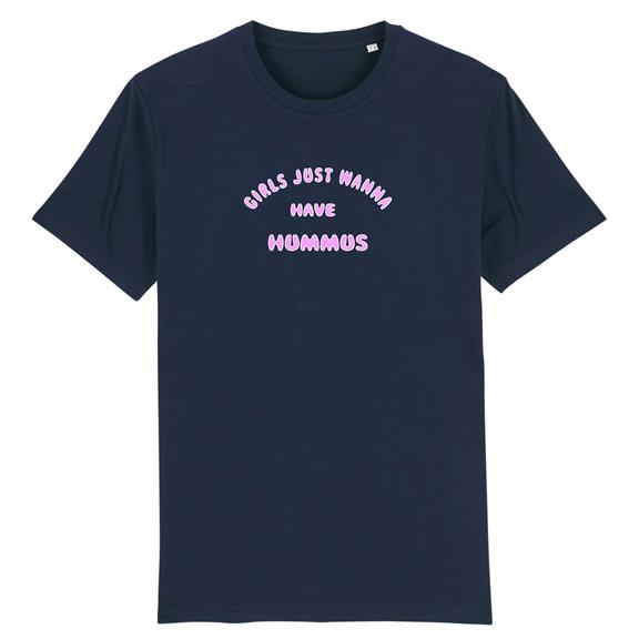 Girls Just Wanna Have Hummus - T-Shirt Navy 2