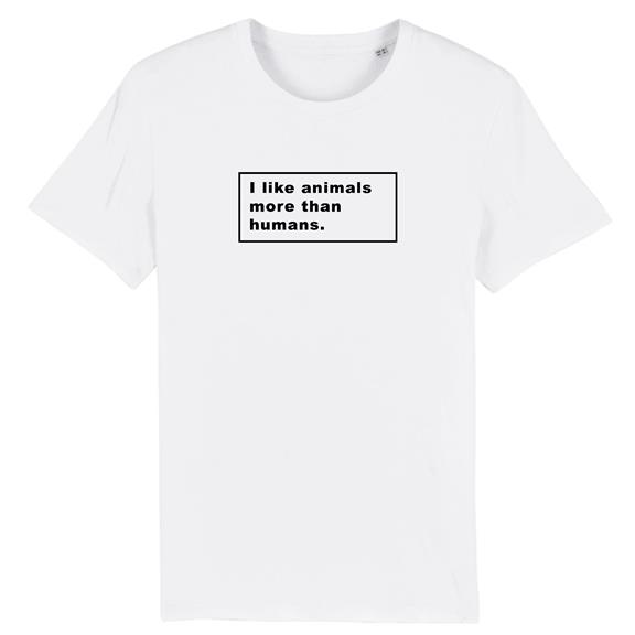 I Like Animals More Than Humans T-Shirt Wit 2