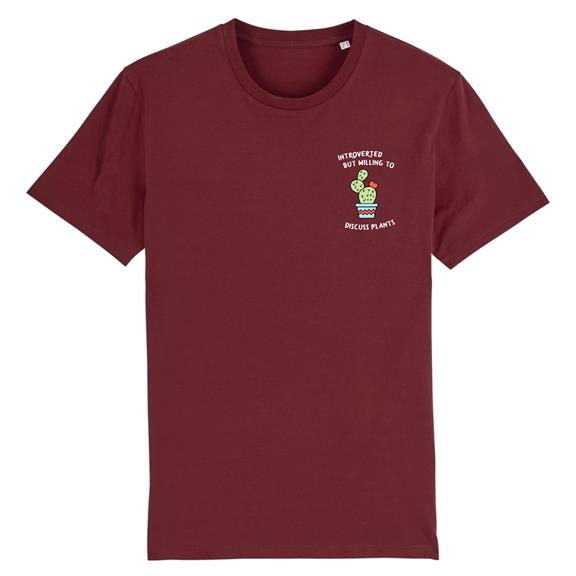 Introverted But Willing To Discuss Plants T-Shirt Bordeaux 2