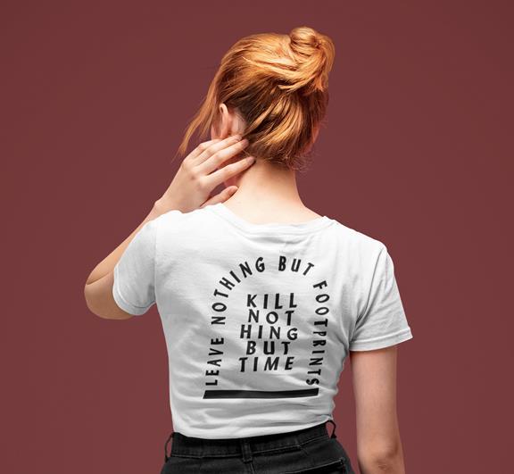 Kill Nothing But Time - Biologisch Katoen T-Shirt Bordeaux 3