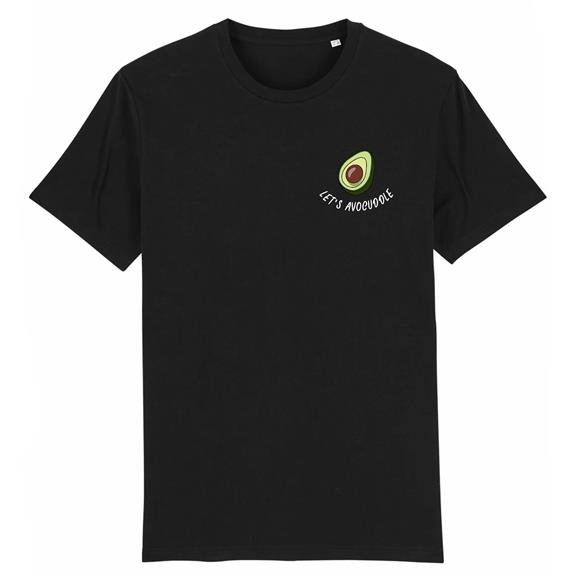 Let's Avocuddle - Biologisch Katoen T-Shirt Zwart 2