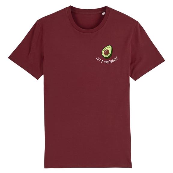 Let's Avocuddle - Biologisch Katoen T-Shirt Bordeaux 2