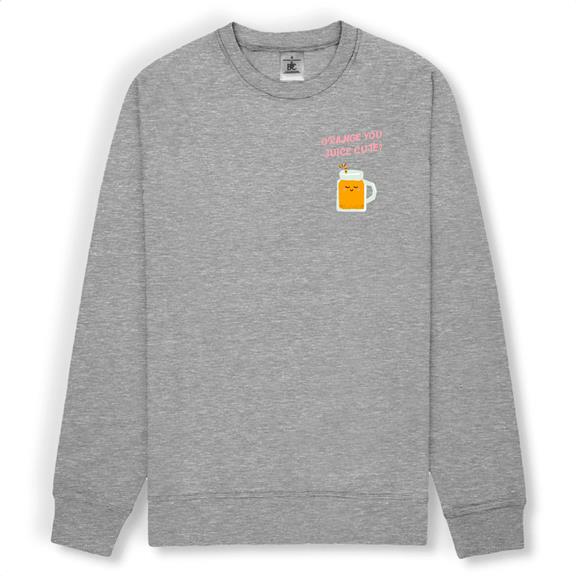 Orange You Juice Cute? - Unisex Sweatshirt Grey 2