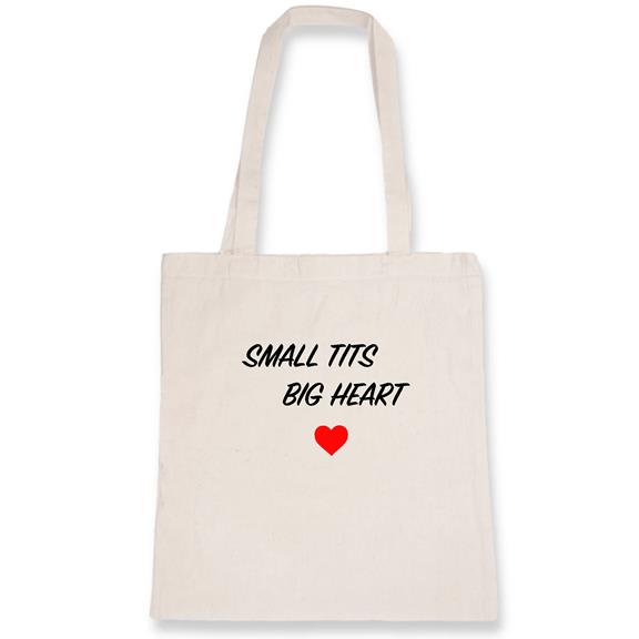 Small Tits Big Heart - Draagtas Biokatoen 1