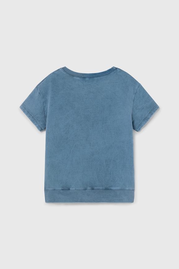 Short Sleeve Sweatshirt Blue 3