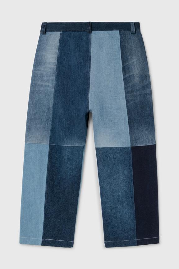 Verkürzte Jeans Recycelt Blau 4