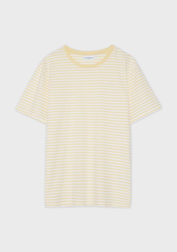 T-Shirt Blanko Strepen Lichtgeel 3