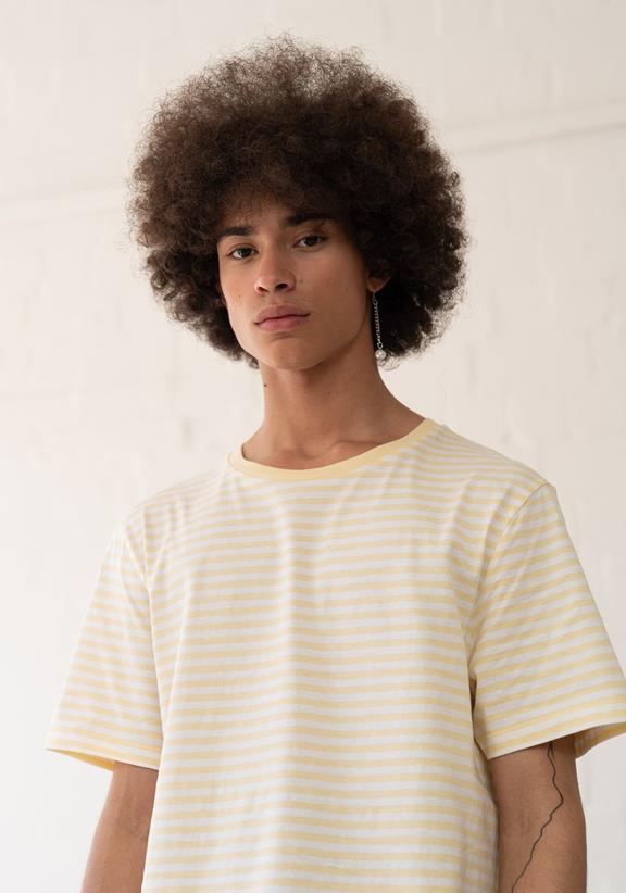 T-Shirt Blanko Stripes Light Yellow 4