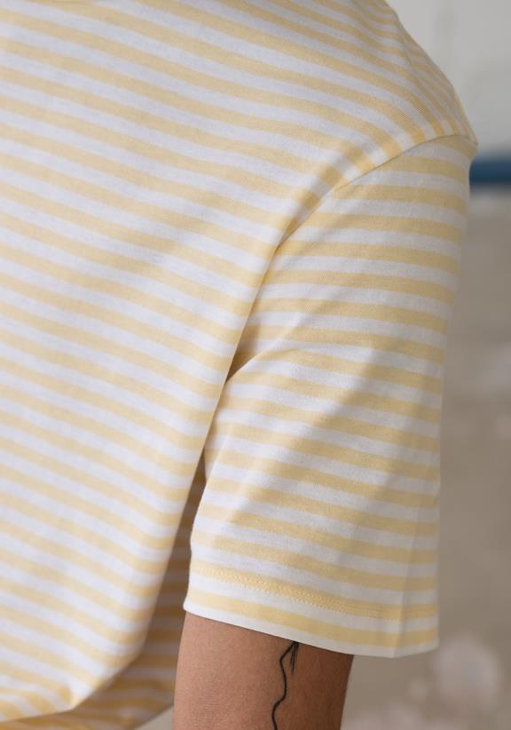 T-Shirt Blanko Stripes Light Yellow 5
