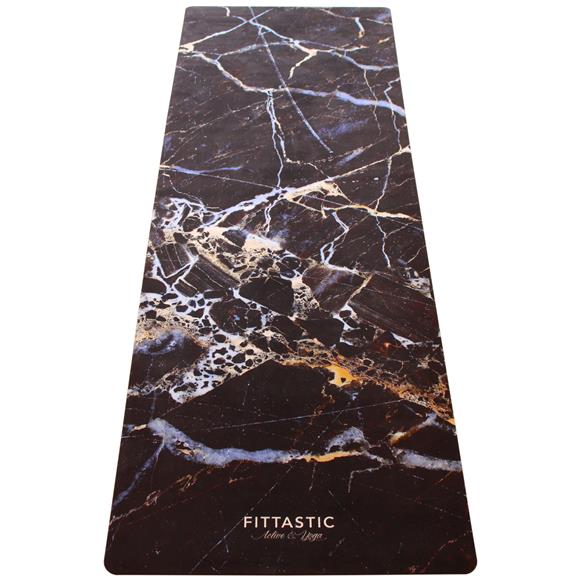 Travel Yoga Mat All-In-One Black Marble 3